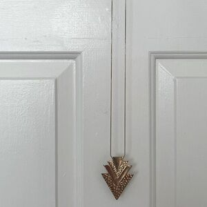 Gold Chevron Pendant Necklace